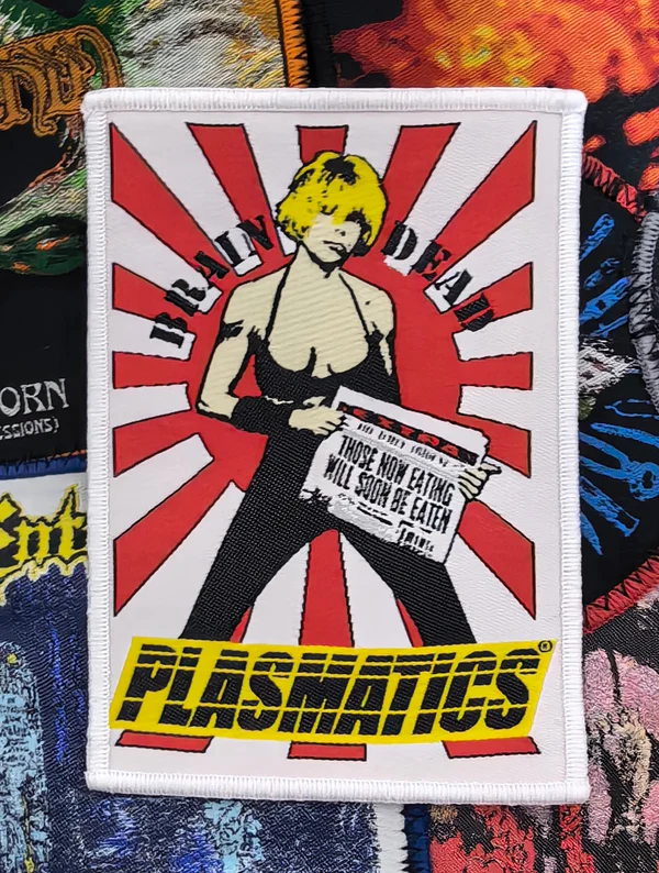 BRAIN DEAD - PLASMATICS - WOVEN PATCH WHITE