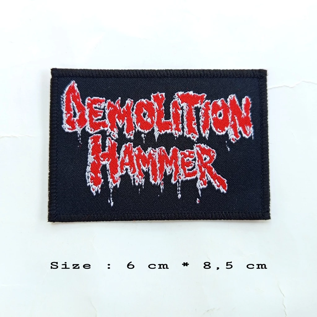 DEMOLITION HAMMER LOGO WOVEN PATCH
