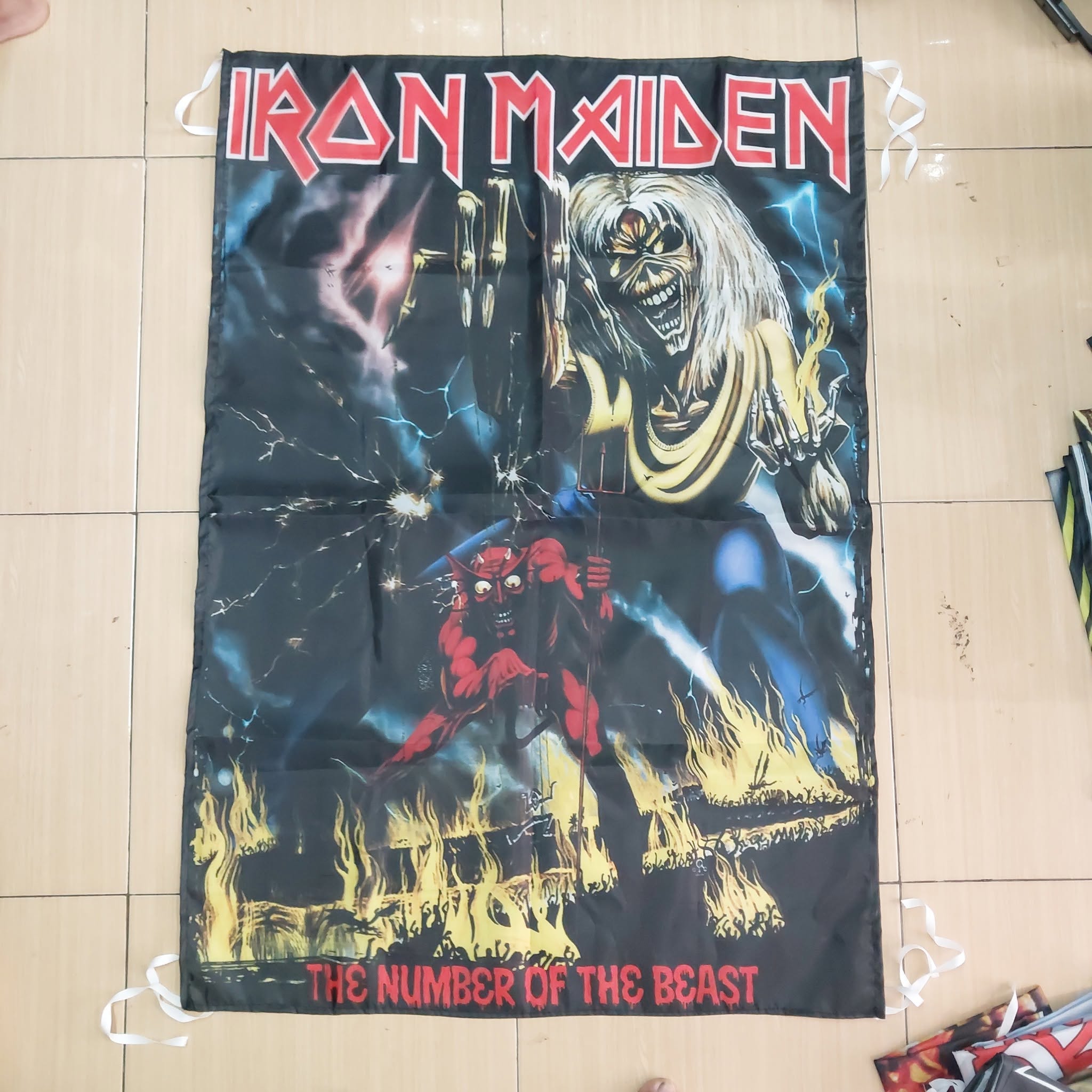 IRON MAIDE THE NUMBER OF THE BEAST TEXTILE POSTER FLAG TAPESTRY