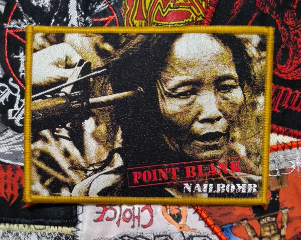 NAILBOMB POINT BLANK WOVEN PATCH BROWN